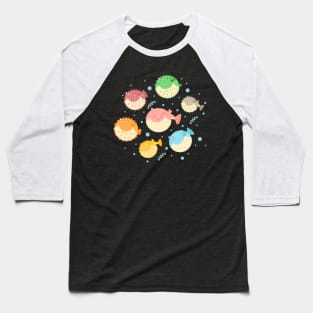 Happy Puffer Fish Baseball T-Shirt